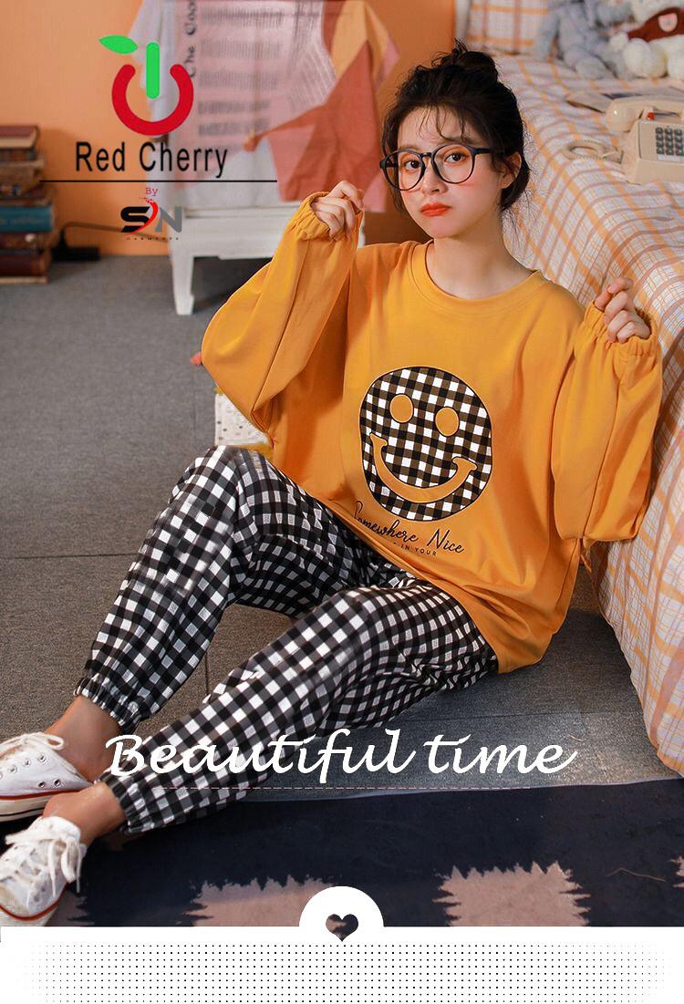 SMILEY CHECKERED DONUT PJ SUIT